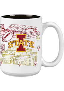 Iowa State Cyclones 15oz Campus Line Ceramic Mug - White