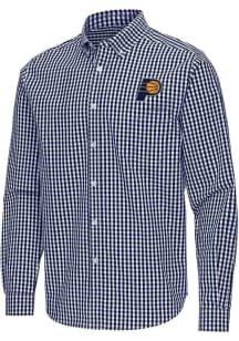 Antigua Indiana Pacers Mens Navy Blue Ellis Long Sleeve Dress Shirt