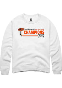Summit Sportswear Oklahoma State Cowboys Mens White 2025 Big 12 Mens Cross Country Champions Motio..