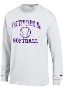 Champion Western Carolina White Softball Jersey Long Sleeve T Shirt