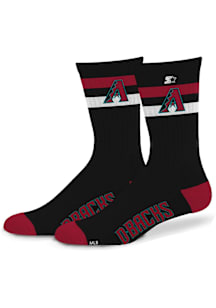 Arizona Diamondbacks Team Color Two Stripe Mens Crew Socks