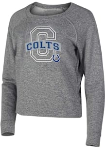 Concepts Sport Indianapolis Colts Womens Grey Mainstream Crew Sweatshirt