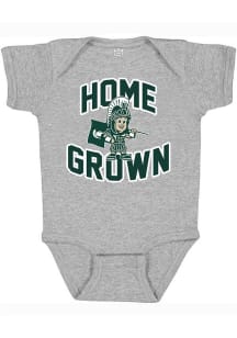 Michigan State Spartans Baby Grey Home Grown Short Sleeve One Piece