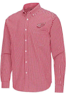 Antigua Detroit Red Wings Mens Red Ellis Long Sleeve Dress Shirt