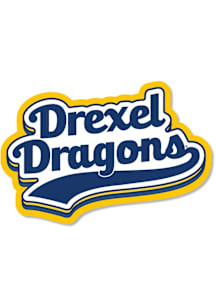 Drexel Dragons 3.5" Varsity Script Rugged Stickers - Blue