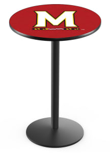 Black Maryland Terrapins Black Round Base Pub Table