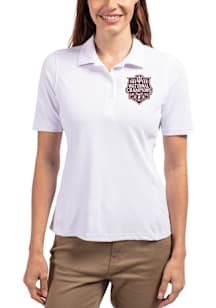 Cutter and Buck Indiana Hoosiers Womens White 2025 CFP National Champions Virtue Eco Pique Short S..