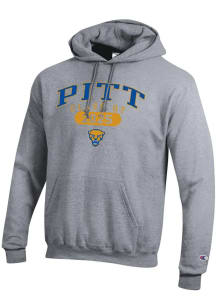 Mens Pitt Panthers Grey Champion Class of 2025 Powerblend Hooded Sweatshirt
