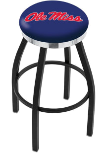 Ole Miss Rebels Chrome Seat Pub Stool - Black
