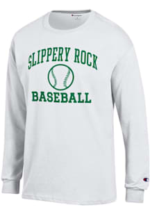 Champion Slippery Rock White Baseball Jersey Long Sleeve T Shirt