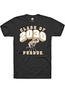 Rally Purdue Boilermakers Black Class of 2030 Short Sleeve T Shirt