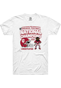 Summit Sportswear Indiana Hoosiers White Headlines 2025 National Champions Short Sleeve T Shirt