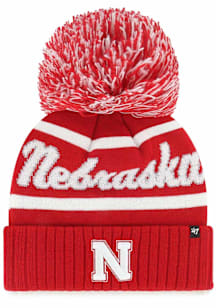 47 Nebraska Cornhuskers  Cuff Pom Knit Youth Knit Hat