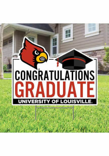 Louisville Cardinals Congratulations Graduate Yard Sign - White