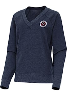 Antigua New England Revolution Womens Navy Blue Varsity Crew Sweatshirt