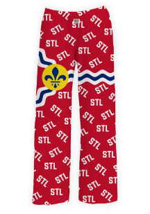 St Louis Mens Red City Flag Sleep Pants