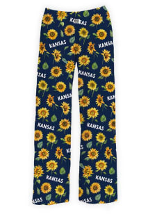 Kansas Mens Navy Blue Sunflower Sleep Pants