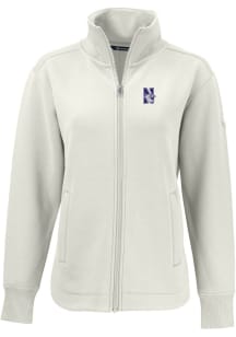 Cutter and Buck Northwestern Wildcats Womens White Roam Light Weight Jacket