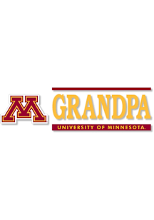 Minnesota Golden Gophers 6x2 Grandpa Auto Decal - Maroon