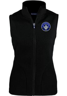 Cutter and Buck Montreal Impact Womens Black Cascade Sherpa Vest