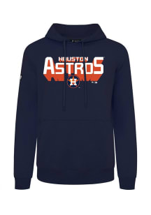 Levelwear Houston Astros Mens Navy Blue Podium Retro 3D Long Sleeve Hoodie
