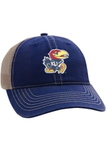 Kansas Jayhawks Wharf Meshback Adjustable Hat - Blue