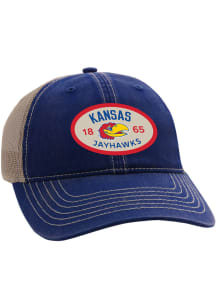 Kansas Jayhawks Troy 2T Meshback Adjustable Hat - Blue