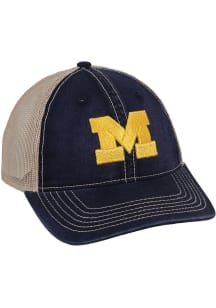 Michigan Wolverines Wharf Meshback Adjustable Hat - Navy Blue