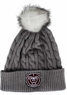 Missouri State Bears Grey Pomfret Cuff Pom Womens Knit Hat