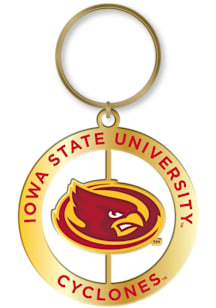 Iowa State Cyclones Retro Mascot Spinner Keychain - Cardinal