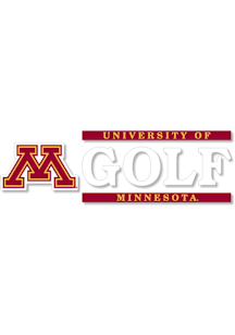Minnesota Golden Gophers 6x2 Golf Auto Decal - Maroon