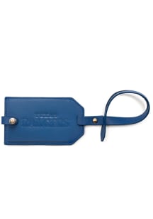 Texas Rangers Blue Leather Luggage Tag