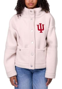 Womens Indiana Hoosiers Ivory Lusso Gaby Light Weight Jacket