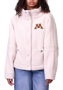 Womens Minnesota Golden Gophers Ivory Lusso Gaby Light Weight Jacket