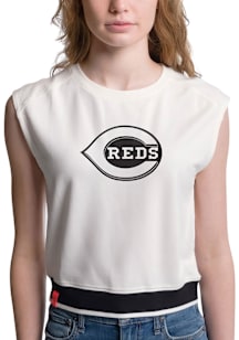 Lusso Cincinnati Reds Womens White Maria Short Sleeve T-Shirt
