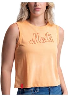 Lusso New York Mets Womens Orange North Tank Top