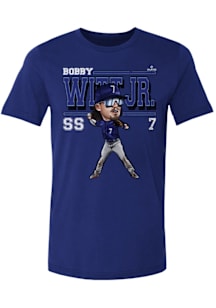 Bobby Witt Jr Kansas City Royals Blue Cartoon Short Sleeve Fashion Player T Shirt