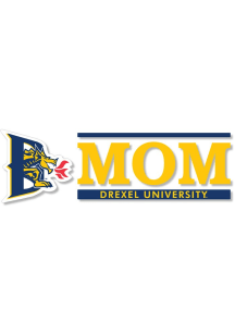 Navy Blue Drexel Dragons 6x2 Mom Decal