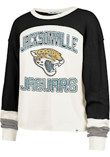 47 Jacksonville Jaguars Womens White Double Header Curve LS Tee