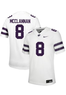 Simon McClannan Nike Mens White K-State Wildcats NIL Game Football Jersey