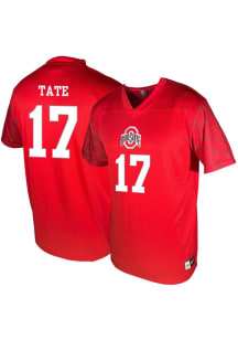 Carnell Tate Genuine Collective Mens Red Ohio State Buckeyes Football NIL Player Name and Number F..