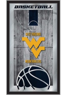 West Virginia Mountaineers Basketball Hanging Back Bar Mirror
