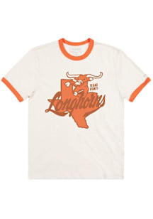 Homefield Texas Longhorns White Football Leaning Bevo Short Sleeve Fashion T Shirt