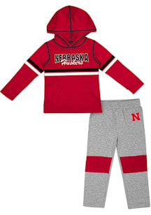 Toddler Nebraska Cornhuskers Red Colosseum Goliad Top and Bottom Set