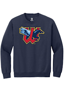 Summit Sportswear Wichita Wind Surge Mens Navy Blue Primary Logo Long Sleeve Crew Sweatshirt
