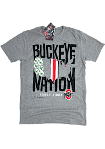 GV Art + Design Ohio State Buckeyes Grey Buckeye Nation Short Sleeve Fashion T Shirt