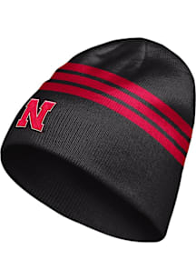 Nebraska Cornhuskers Adidas Locker Room Beanie Mens Knit Hat - Black