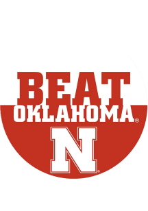 Red Nebraska Cornhuskers 3&quot; Beat Oklahoma Button