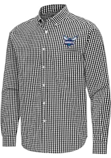 Antigua Charlotte Hornets Mens Black Ellis Long Sleeve Dress Shirt