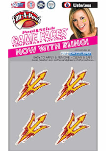 Arizona State Sun Devils 4pk Glitter Tattoo